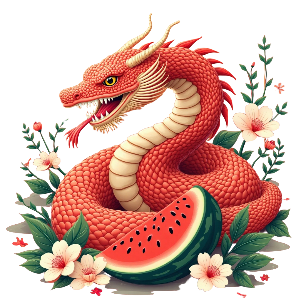 Dragon and Watermelon